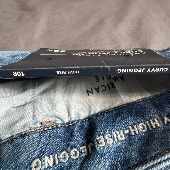 American Eagle Outfitters Curvy Light Blue Distressed Skinny Jeans - Picture 5 of 5